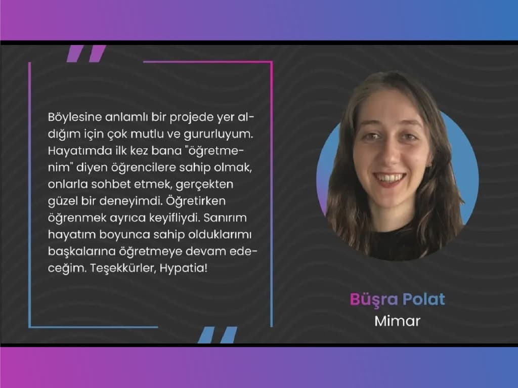 Deprem Dayanışma Projesi (2023-2025) ders oturumu