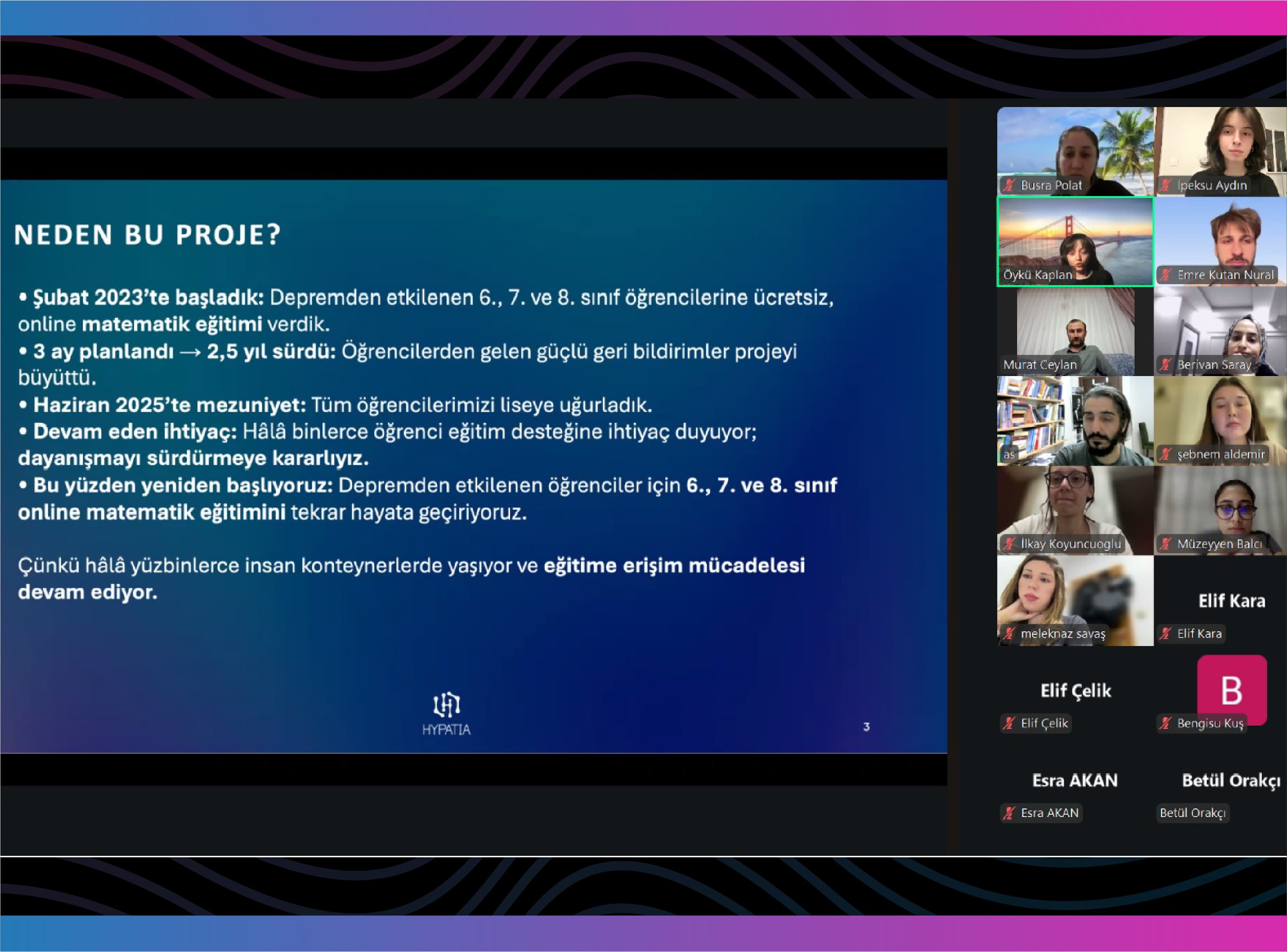 Deprem Dayanışma Projesi (2025) dayanışma anı