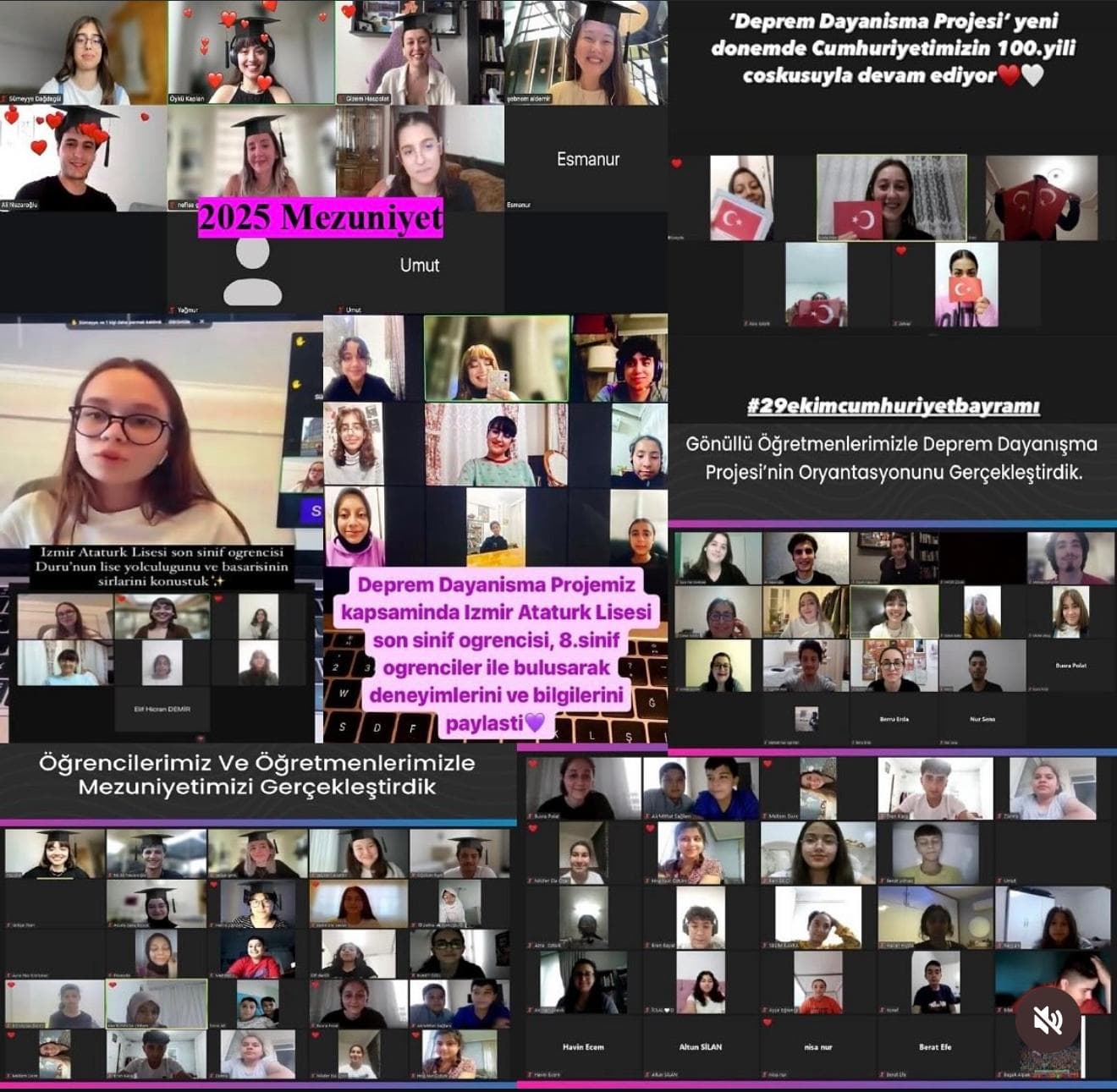 Deprem Dayanışma Projesi (2023-2025) ders oturumu